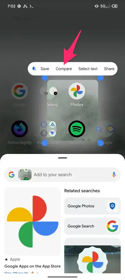 Circle to Search Compare